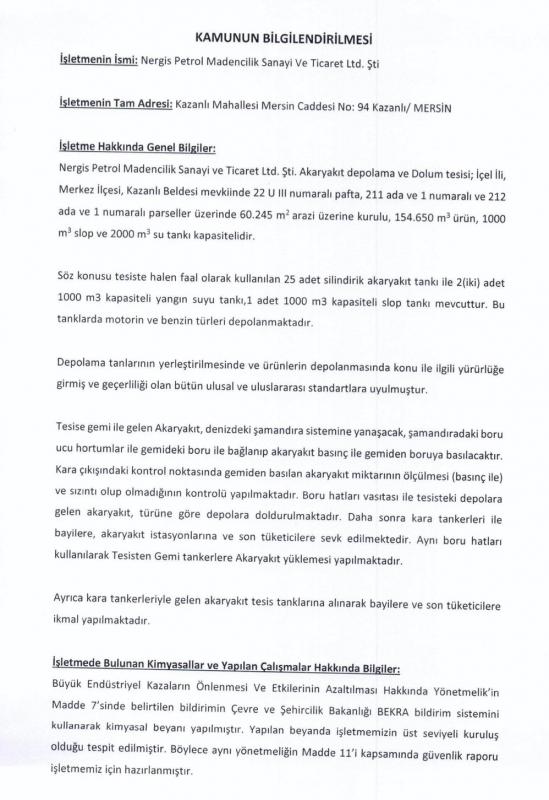KAMU BİLGİLENDİRME